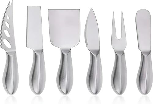 Hi Nature™ Set di Coltelli da Formaggio in Acciaio Inox | 6 Pezzi Professionali per Formaggio Duro e Morbido | Coltello da Formaggio Elegante e Resistente | Idea Regalo Perfetta