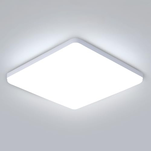 Comely Plafon LED Techo Cuadrado 43W, 5835LM 6500K Lámpara de Techo Moderno, Súper Luminoso Panel de Luz LED para Dormitorio Baño Cocina Pasillo Comedor