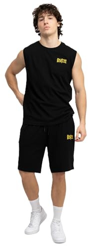 BENLEE Men's Singlet & Shorts Set Regular Fit LEVANT, Svart/Gul, S