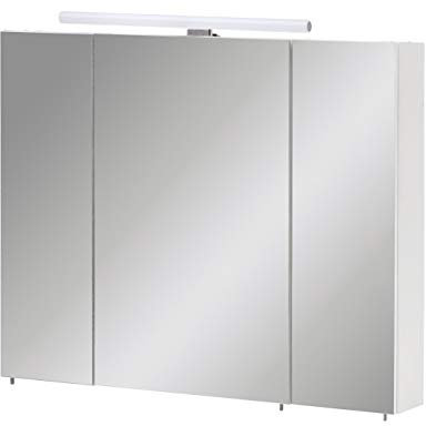 Schildmeyer Spiegelschrank Maxim 155029, mattweiß, 80 x 16 x 74,7 cm