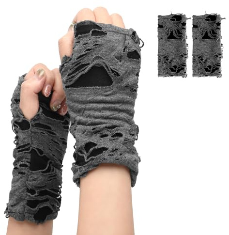 Yicelerate Spitzenhandschuhe Schwarz,Damen Kurze Fingerlose Handschuhe Weich Elegant,2Stück,Halloween Accessoires Damen - Für Halloween Kostüm,Hochzeit & Ball - Handschuhe Für Cosplay Und Abendkleid