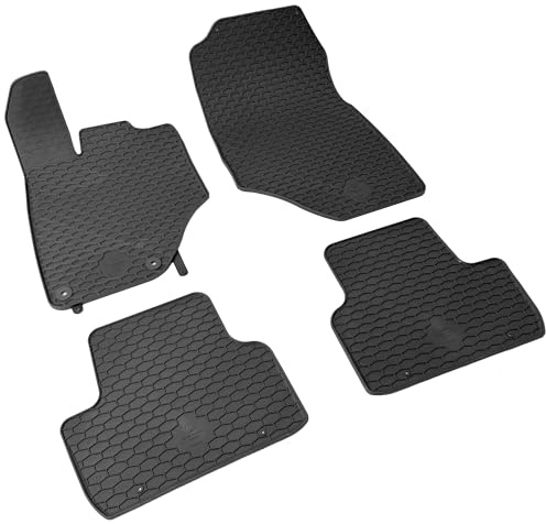 WALSER DirtGuard Gummi Fussmatten Auto für Peugeot 3008 III 11/2023-Heute, 100% passgenaue Auto Fußmatten, robuste Universal Fußmatte Auto, Gummimatten Auto