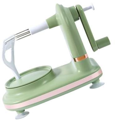 SUPVOX Pelador Manual de Frutas Portátil para Cocina, Herramienta Práctica de Plástico Ligero Color Verde Claro, Pelador y Cortador Multifunción para Pelar Manzanas y Frutas en Hogar