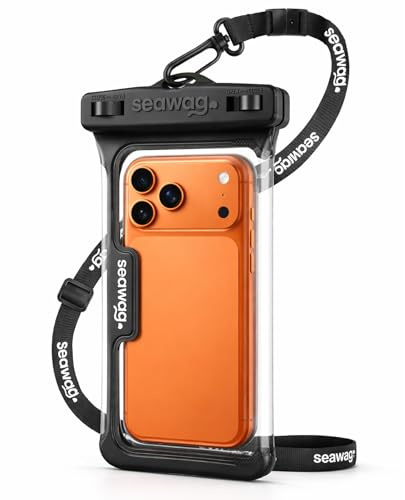 SEAWAG Flex Pochette Étanche Smartphone avec Accès aux Boutons pour iPhone 17 16, Housse Étanche IPX8 — Double Face, Écran Tactile, Tour de Cou, Plage Piscine Kayak