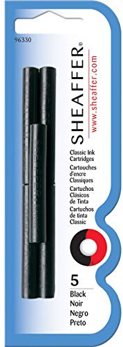 Sheaffer Skrip Fountain Pen Classic Ink Cartridge - Black (five per card)