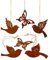 6er Set Lilienburg Dekohänger Anhänger Rost Hängedeko Vogel Vögel Schmetterling (Mix A)