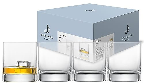 Zwiesel Glas Whiskyglas Tavoro 0,3 L (4-er Set), moderner Tumbler für Whisky, spülmaschinenfeste Tritan®-Kristallgläser, Made in Germany (Art.-Nr. 122417)