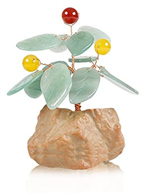 YUHUAWF Künstliches Bonsai Kleiner Stein Topf Geld Baum Feng Shui Kristall Bonsai Baum Edelstein Tree Ornament Für Home Büro Dekoration Reichtum Heilung Geschenk für den Innenministerium. (Color : E)