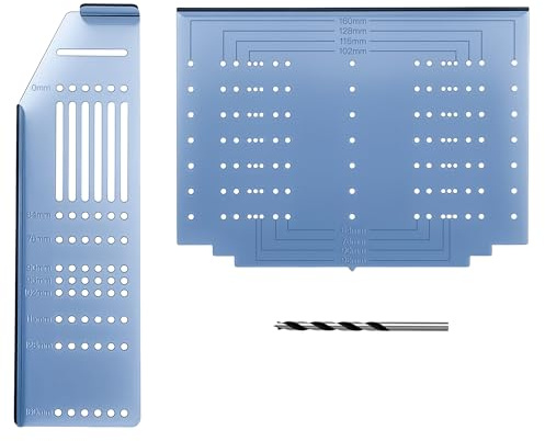 Plantilla de Montaje para Tiradores de gabinete de Cocina, Plantilla de Montaje para pomos de gabinete, guía de Plantilla de Taladro para Tiradores de cajón, Kit de Plantillas de instalación de