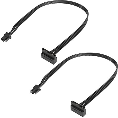 YACSEJAO Mini 4 Pin to SATA Power Cable ATX Mini 4-Pin to 15 Pin SATA Power Adapter for Motherboard Hard Drive HDD Blu-ray CD Drives (40cm, 2Pack)