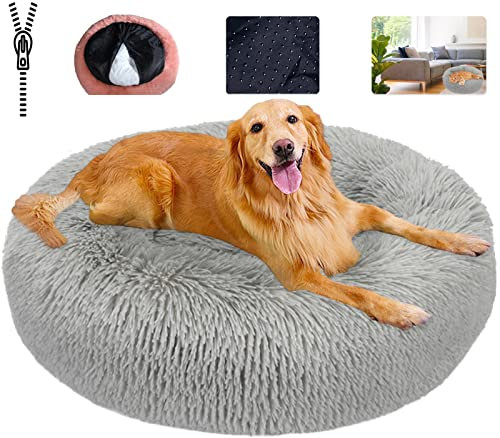 KZhanmy Haustierbett flauschig,Gemütliches Waschbar Haustierbett Hundekissen Sofortige Entspannung, Leicht zu Entfernen, Hundesofa Weiches Reduziert Angst, Farbe Optional