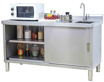 évier De Buanderie, évier De Cuisine Autoportant En Acier Inoxydable, évier Intégré, évier De Buanderie Avec Robinet Et Accessoires, évier Tout-en-un(Size:120cm/47in,Color:右)