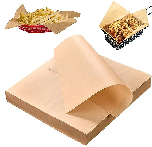 Aiareozy 25 * 25cm Brotpapier, 100 Blatt Wachspapier für Lebensmittel, Käsepapier, Butterbrotpapier, Nicht Klebrig Deli Papierblätter, Pommes Papier, für Käse, Sandwich, Burger