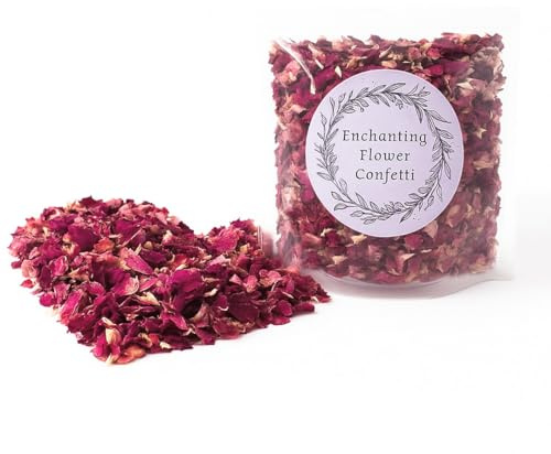 Eco-Friendly Biodegradable Wedding Confetti, 100% Natural Dried Rose Petals, Sustainable, Compostable Petal Confetti for Weddings, Parties, Celebrations & Events