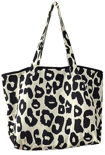 Yooamz Canvas Tasche Damen Umhängetasche Damen Schultertasche Lässige Tote Handtasche Shopper Tasche Groß für Alltag, Büro, Schulausflug und Einkauf (Schwarz)