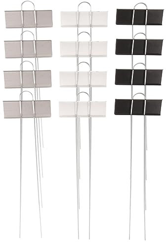 Happyyami 12st Gartenstäbchen Zum Beschriften Pflanzenkategorie-tag Gartenmarkierung Pflanzenschild-tags Wiederverwendbare Pflanzenetiketten Gemüsemarker Rostfreier Stahl Metall Bogen