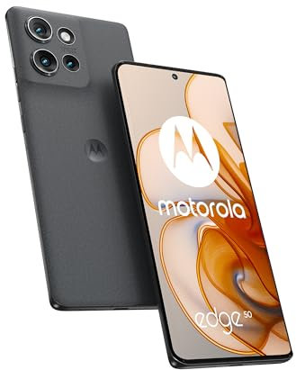 Motorola edge 50 (12/512 GB, Fotocamera 50+13+10MP, Display 6.67 pOLED Super HD 120Hz, IP68, Snapdragon7 Gen1, batteria 5000mAh, 68W ricarica rapida, Dual SIM, Android 14, cover in box), Koala Grey