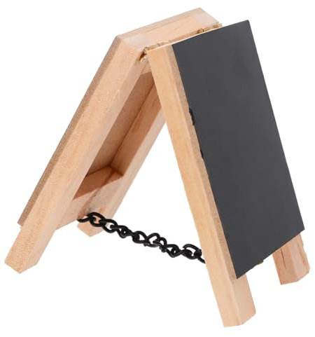 Tofficu Holztafel Mit Ständer Mini-tafel Aus Holz Beidseitig Beschreibbar Tischtafel Für Schreibtisch-ornament Leicht Und Langlebig