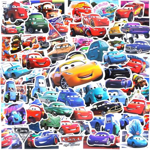 100PCS Car Stickers, Colorful Racing Car Stickers for Kids Teens Adult, Vinyl Waterproof Cartoon Stickers Anime Decals Cool Trendy Decals for Guitar Laptop Water Bottles Scrapbook Skateboard