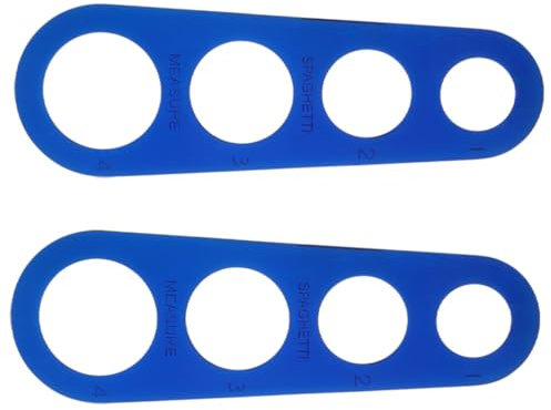 SHINEOFI 2 Pezzi in Acciaio Inossidabile Spaghetti Misura Strumento Strumento Di Pasta A 4 Buche Misurazione Misurazione Strumento Di Misurazione Del Cibo Per Cucinare Utensile Da Cucina