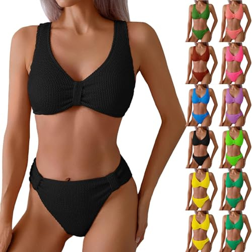 uxxnjfg 2025 Conjuntos De Bikinis para Mujer Talla Grande Push Up Bikini Reductor Tanga Bañadores Mujer Elegante Sexy Swimwear Beachwaer