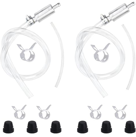 Fukaisu 2 Pcs Universal Brake Bleeder Kit, Hose Clamp Pressure Relief Nut & One-Way Check Valve Tube Bleeding Tool for Car Motorcycle Clutch Truck ATV Brake System Maintenance