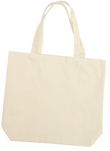 INOOMP 2pcs Canvas Shoulder Tote Bags Reusable Grocery Wine Carrier Lightweight Breathable Handbags with Reinforced Handles for Women Shopping Travel