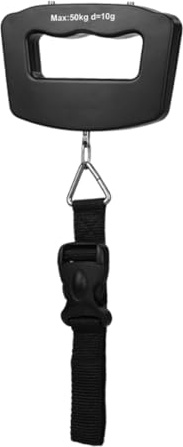 Bilancia Digitale Pesa con Gancio, Pesa Valigie Digitale Portatile, Bilancia per Bagagli 110lb/50kg, da Appendere, Misurazione ad Alta Precisione, per Pesca All'aperto, Adatto per Viaggi e Casa