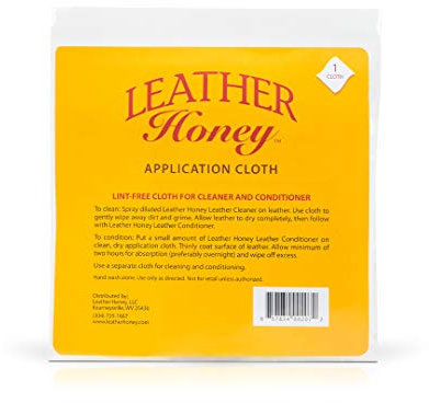 Paño de Aplicación Leather Honey sin Pelusa para Acondicionador de Cuero - Microfibra Premium Desde 1968
