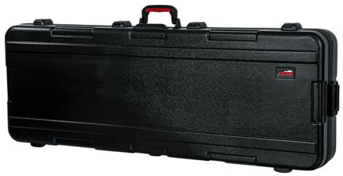 Gator Cases Molded Flight Case für 76-Tasten Keyboards mit TSA-zugelassenen Verriegelungen und versenkten Rollen; (GTSA-KEY76), schwarz