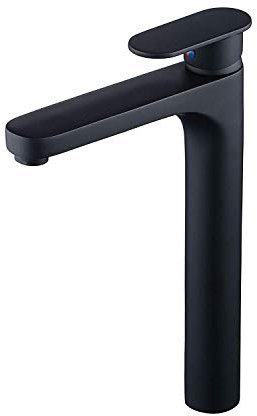 Elegant Waschtischarmatur hoch Wasserhahn Waschbecken Armatur Bad Einhebelmischer Badarmatur Waschtisch Armatur Waschbecken Mischbatterie für Bad,Beelee BL1842BP