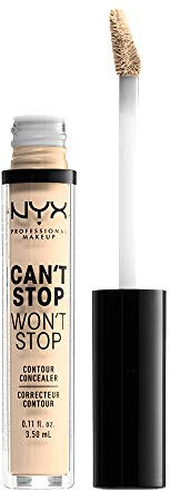 NYX Professional Makeup Can't Stop Won't Stop Contour Concealer - wasserfester flüssiger Abdeckstift, Kaschieren & Highlighten, 3, 5 ml, CSWSC01 Pale