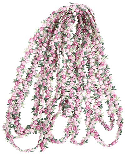 EXCEART Blumen Spitzenborte Spitzenbordüre Spitzenband Blumenband Geschenkband Dekoband für Applikation Kleidung Nähen Handwerk Scrapbooking Hochzeit Kopfschmuck Deko Rosa