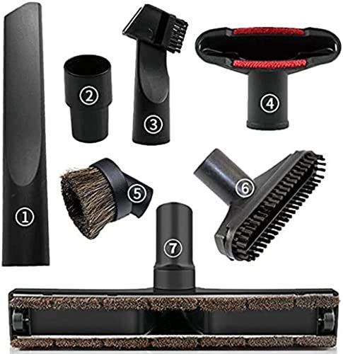 ANBOO 32mm Staubsauger Düsen Bürsten Set für Shop Vac/Hoover, Professional Vakuum-Aufsätze Zubehör/Reinigungs-Set Include Hartbodendüse, Fugendüse, Polsterdüse, 32-35mm Adapter