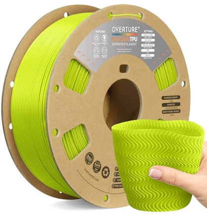 OVERTURE High Speed TPU 95A Filament 1,75 mm Grasgrün | Schnell & flexibel | Abriebfest & flexibel • Gute Rückstellelastizität • 95A • Für schnellen TPU-Druck • ±0,02 mm • FDM-kompatibel