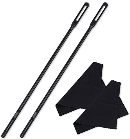 Flöten-Reinigungs-Set, Flöten-Reinigungsstab und Tuch, Flötenreiniger-Stab, Blockflöten-Reinigungsstab mit sauberem Tuch, Flöten-Wartungswerkzeuge für Piccoloflöten, Holzblasinstrumente, 2er-Set