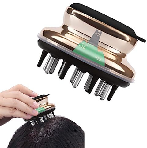 JIAMIAN Applicatore Di Siero Per La Crescita Dei Capelli, Scalp Massagers, Pettine Liquido, Spazzole Per Capelli, Cura Dei Capelli Del Cuoio Capelluto Pettine (Golden)