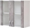 Shally Dogan Armario Colgante de Cocina con Cristal, Armario suspendido de Pared acristalada de Madera, Dos Puertas, 2 Compartimentos, Armario Espacioso Resistente, Gris Cemento, 80 x 32 x 72 cm