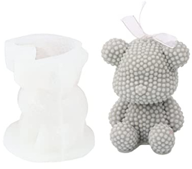 Xidmold 3D Bär Silikonform Tier Kerzenform Seifenform, Bär Silikon Backform Mousse Kuchenform für Fondant, Tortendeko, Schokolade, Seife, Sojawachs Kerzen, Handwerk