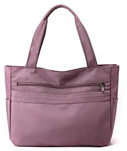 CORIOS Bolso de Mano para Mujer Bolsas de Nylon Impermeable Bolso de Hombro Bolsa de Ocio Bolso Shopper Multifuncional Bolso Tote para Viajes Compras Citas Trabajo Púrpura