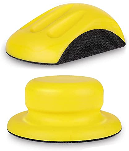 QIUMIN Taco de Lija, Bloque de Lijado Manual con Gancho y Bucle, para Manualidades, Restaurar Muebles, Carpintería y Trabajo Carrocería Coche