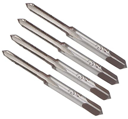 CoCud Manuel Filetage Tarauds M3 x 0,5 Filetage Métrique Alliage 2 Paires | Outil Acier Vis Tapotement Cône Bas Taraud pour Machine Thread Réparation