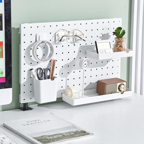 Treesunshine Tablero de clavijas de escritorio, organizador de pared, tableros de clavijas para paredes, accesorios de escritorio de computadora para oficina, kit de almacenamiento de accesorios de