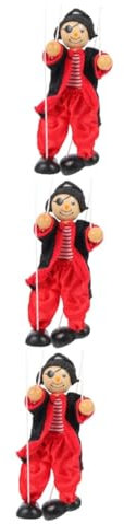 TOYANDONA 3st Marionette Puppen Für Kinder Kinderspielzeug Piratenspielzeug Bauchrednerpuppen Für Erwachsene Spielset Für Kinder Spielzeuge Stoff Clown Draht Ziehen