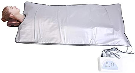Couverture Sauna Portable, 71 (L) × 32 (l) Pouces Sauna Infrarouge Aide soulager Douleur/la Perte Poids/la détoxification, télécommande Intelligente et Interrupteur sécurité