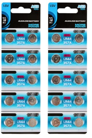 Chenxi Studio 10/20 Stück AG13 LR44 1,55 V Alkaline Knopfzelle Knopfzelle Knopfbatterie für Uhren Taschenrechner langlebige Leistung