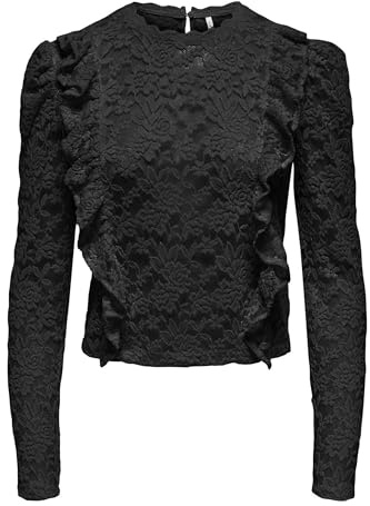 Onllamir L/S spets topp JRS, svart, S