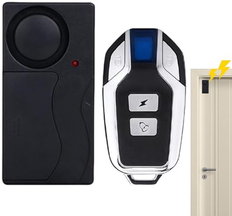 Tewzafiya Alarma de coche, alarma de vibración | 110 dB de seguridad automotriz de alta voz con control remoto inalámbrico | Volumen ajustable, motocicleta antirrobo, batería duradera, cuerno de aire