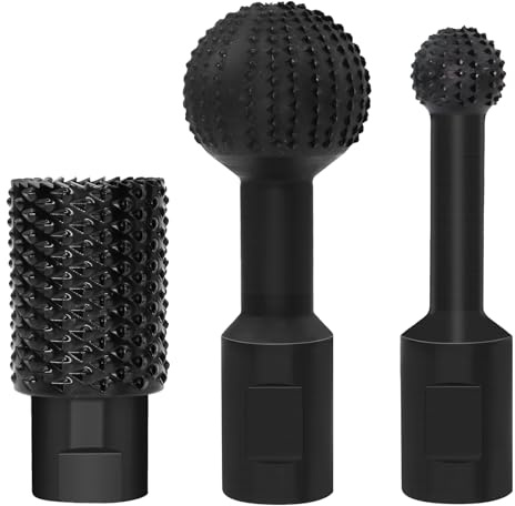 BEASAFY 3 Pièces Fraises à Boulets, M14 Fraise Bois Spherique, Outil de Travail du Bois pour Meuleuse D'angle de 115/125 mm, Meuleuse à Billes pour Sculpture sur Bois