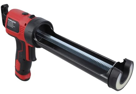 Uqezagpa Cordless Caulking Guns Electric Caulking Guns Battery Operated 4 Adjustable Speeds LED Light 10OZ/300ML Caulk